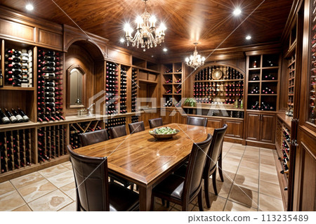 Large, luxurious room with wine cellar 113235489