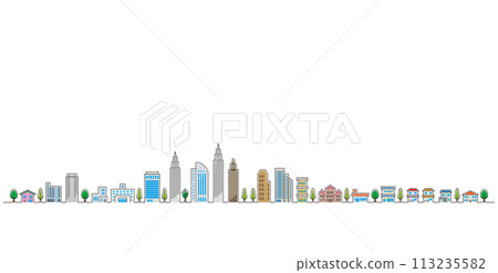 Pop illustration of cityscape 113235582