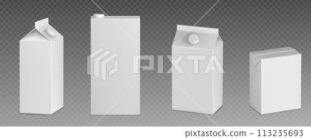 Milk box pack. Blank white carton juice mockup Milk box pack. Blank white carton juice mockup 113235693
