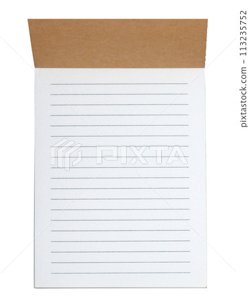 white note book isolated on white background white note book isolated on white background 113235752