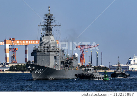 The Asuka destroyer (test ship) returns to Yokosuka Base, Kanagawa Prefecture, Japan Maritime Self-Defense Force The Asuka destroyer (test ship) returns to Yokosuka Base, Kanagawa Prefecture, Japan Maritime Self-Defense Force 113235997