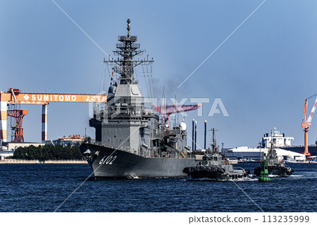The Asuka destroyer (test ship) returns to Yokosuka Base, Kanagawa Prefecture, Japan Maritime Self-Defense Force 113235999