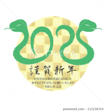 2025 Year of the Snake illustration material 113236354