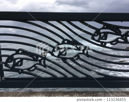 Chikura Bridge: Fish-patterned railings Chikura Bridge: Fish-patterned railings 113236855