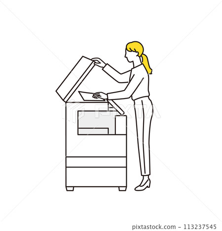 business person making a copy business person making a copy 113237545