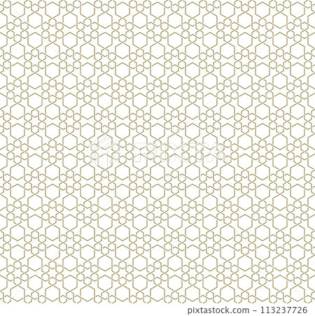 Seamless arabic geometric ornament in brown color. 113237726