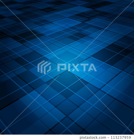 Blue Grid Pattern Background 113237959