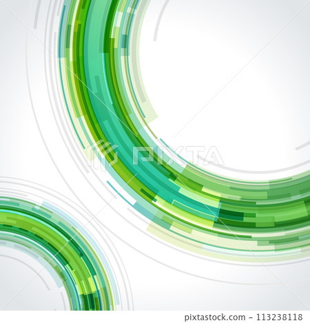 Green and White Circles Abstract Background 113238118