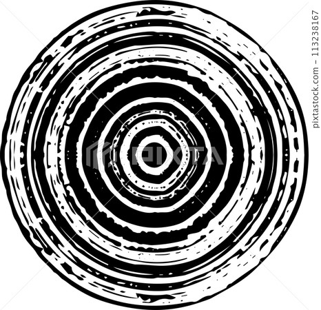 用畫筆畫出像樹木年輪一樣的漩渦 113238167
