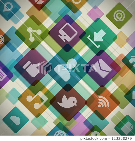 Colorful Abstract Social Media Concept 113238279