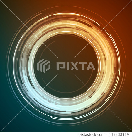 Abstract Circle on Black Background 113238369