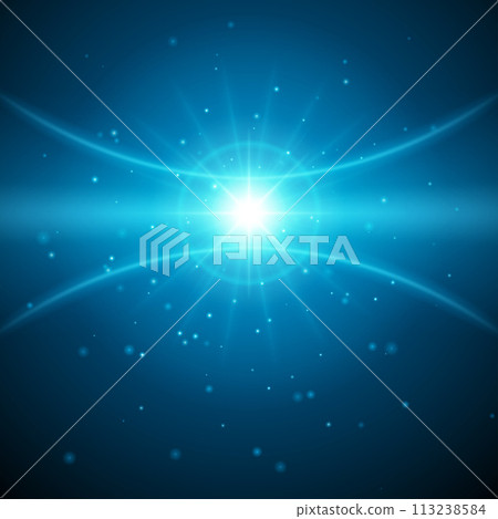 Blue Abstract Background With Lens Flare Effect Blue Abstract Background With Lens Flare Effect 113238584