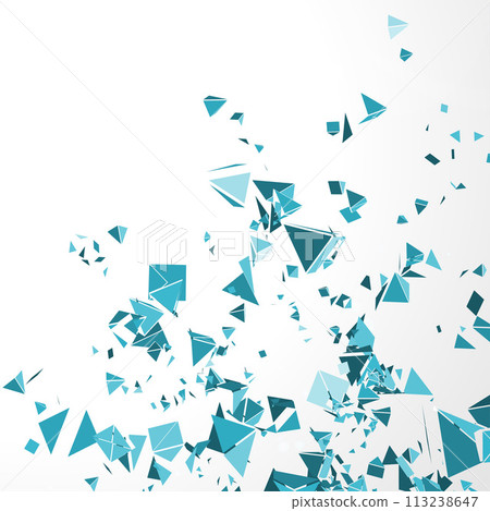 Shattered Glass Effect on White Background 113238647