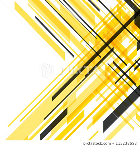 Geometric Yellow and Black Lines on Abstract Background 113238658
