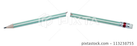 Single blue pencil break 113238755