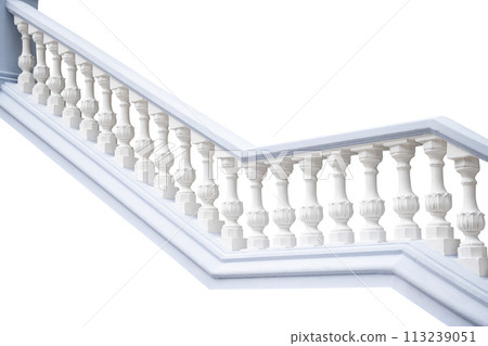 stone railing isolated stone railing isolated 113239051