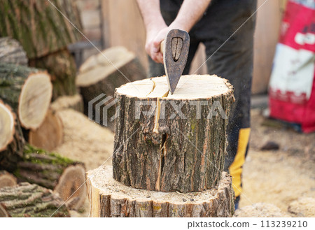 chopping wood 113239210