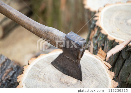 chopping wood 113239215