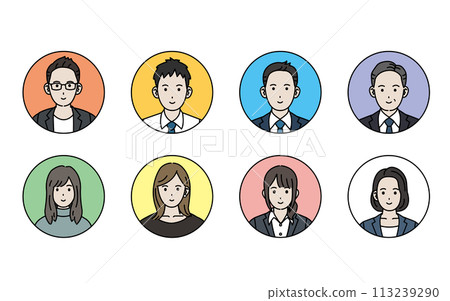 Illustration of business people and freelancers 113239290