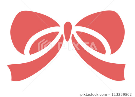 pink ribbon illustration 113239862