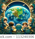 Children dreaming of becoming astronauts 113240306