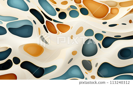 Abstract background with colored curly elongated spots. Abstract background with colored curly elongated spots. 113240312