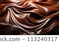 Abstract brown background with an image of liquid chocolate. 113240317