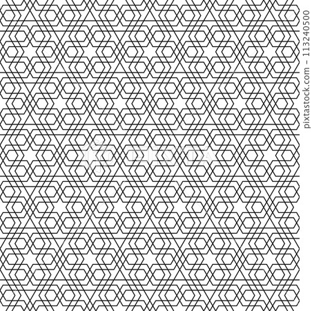 Seamless geometric ornament based on traditional islamic art. Black and white. Seamless geometric ornament based on traditional islamic art. Black and white. 113240500