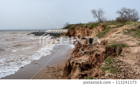 Wild beach in the village of Fontanka, Odessa region, Ukraine 113241173