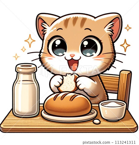 搭配麵包和牛奶 搭配麵包和牛奶 113241311