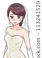 Bride with a serious expression at the wedding 113241529