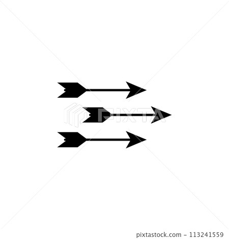 Flying Arrows Flat Vector Icon 113241559