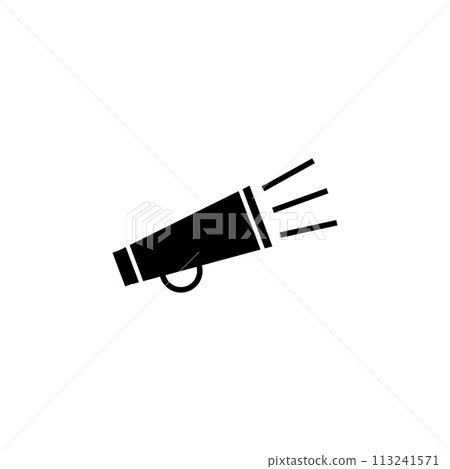 Loudspeaker Megaphone Flat Vector Icon 113241571