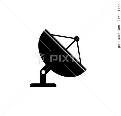 Satellite Antenna Flat Vector Icon Satellite Antenna Flat Vector Icon 113241572