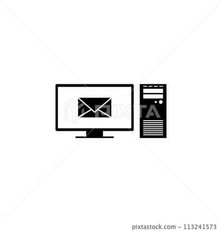 New Email on Computer Flat Vector Icon New Email on Computer Flat Vector Icon 113241573