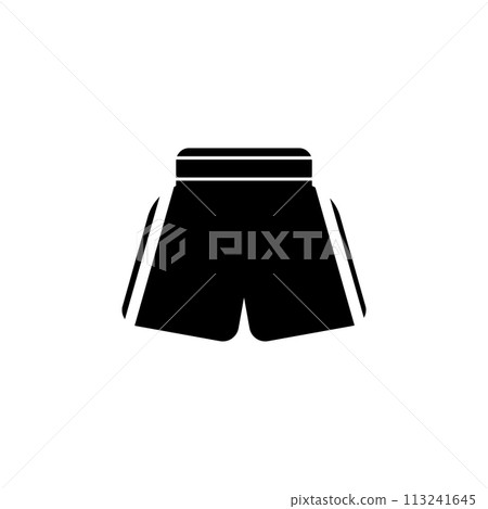 Boxing Shorts Flat Vector Icon Boxing Shorts Flat Vector Icon 113241645
