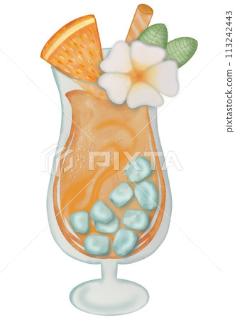 fruit, watercolor, cocktail 113242443