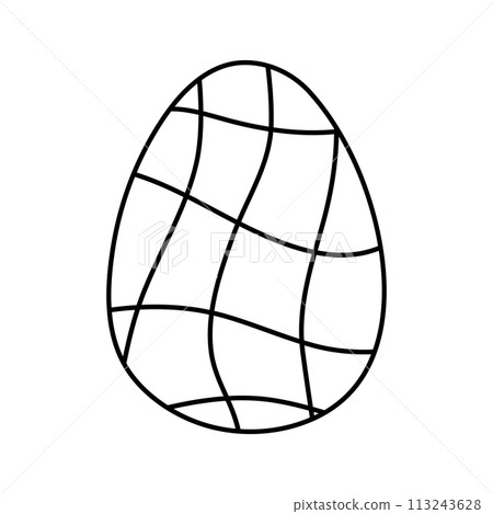 Cute decorated Easter egg Cute decorated Easter egg 113243628