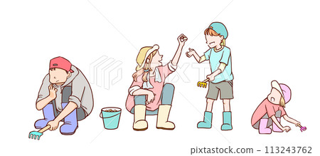 一家四口撈蛤 一家四口撈蛤 113243762