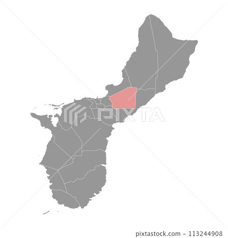 Barrigada municipality map, administrative division of Guam. Vector illustration. Barrigada municipality map, administrative division of Guam. Vector illustration. 113244908