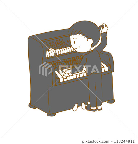 中年男調音師調鋼琴 113244911