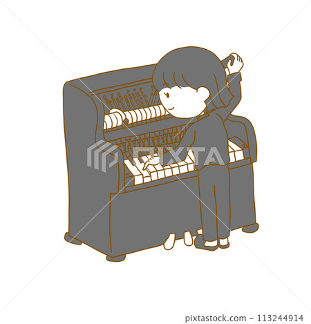 調鋼琴的女性調音師 113244914