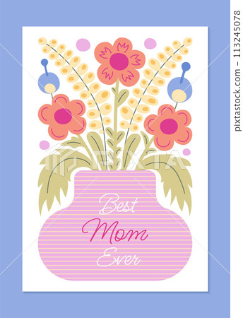 Happy Mother's Day greeting card Happy Mother's Day greeting card 113245078