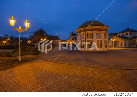 Frantiskovy lazne spa town during evening, UNESCO World Heritage Site, Western Bohemia, Czech Republic 113245334