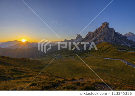 Giau Pass (Passo Giau), Dolomites Alps, South Tyrol, Italy 113245336