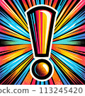 pop exclamation mark material 113245420