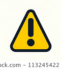 Exclamation mark icon to inform you of danger 113245422