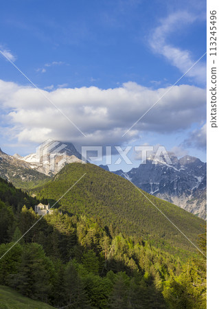 Landscape near Vrsic, Triglavski national park, Slovenia 113245496