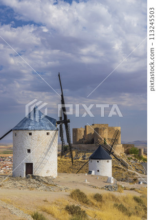 Windmills in Consuegra, Toledo, Castilla La Mancha, Spain Windmills in Consuegra, Toledo, Castilla La Mancha, Spain 113245503