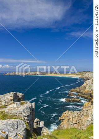 Landscape near Pen-Hir cape (Pointe de Pen-Hir), Camaret-sur-Mer, Crozon, Brittany, France Landscape near Pen-Hir cape (Pointe de Pen-Hir), Camaret-sur-Mer, Crozon, Brittany, France 113245720